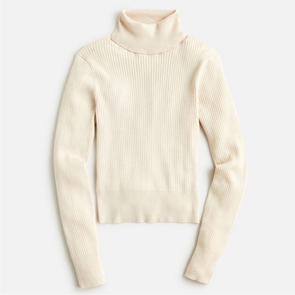 J. Crew Tencel Lyocell-Blend Ribbed Turtleneck Sweater - Picture 4 of 15
